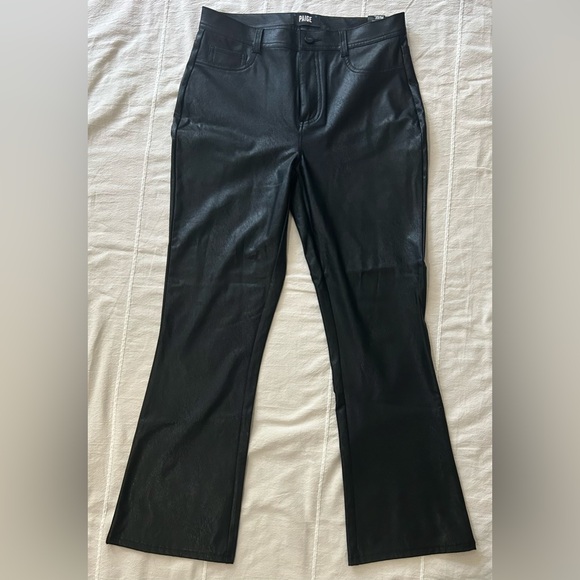 PAIGE
Claudine High-Rise Cropped Ankle Flare
Faux Leather Jeans - Picture 2 of 4